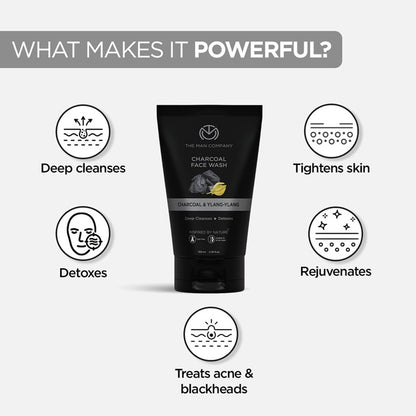 THE MAN COMPANY Ylang-Ylang & Argan | Charcoal Face Wash
