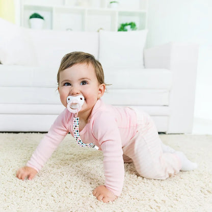Babyjem Print Ribbon Pacifier Holder - Multicolor