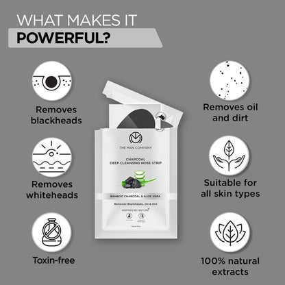 THE MAN COMPANY Charcoal Deep Cleansing Nose Strips