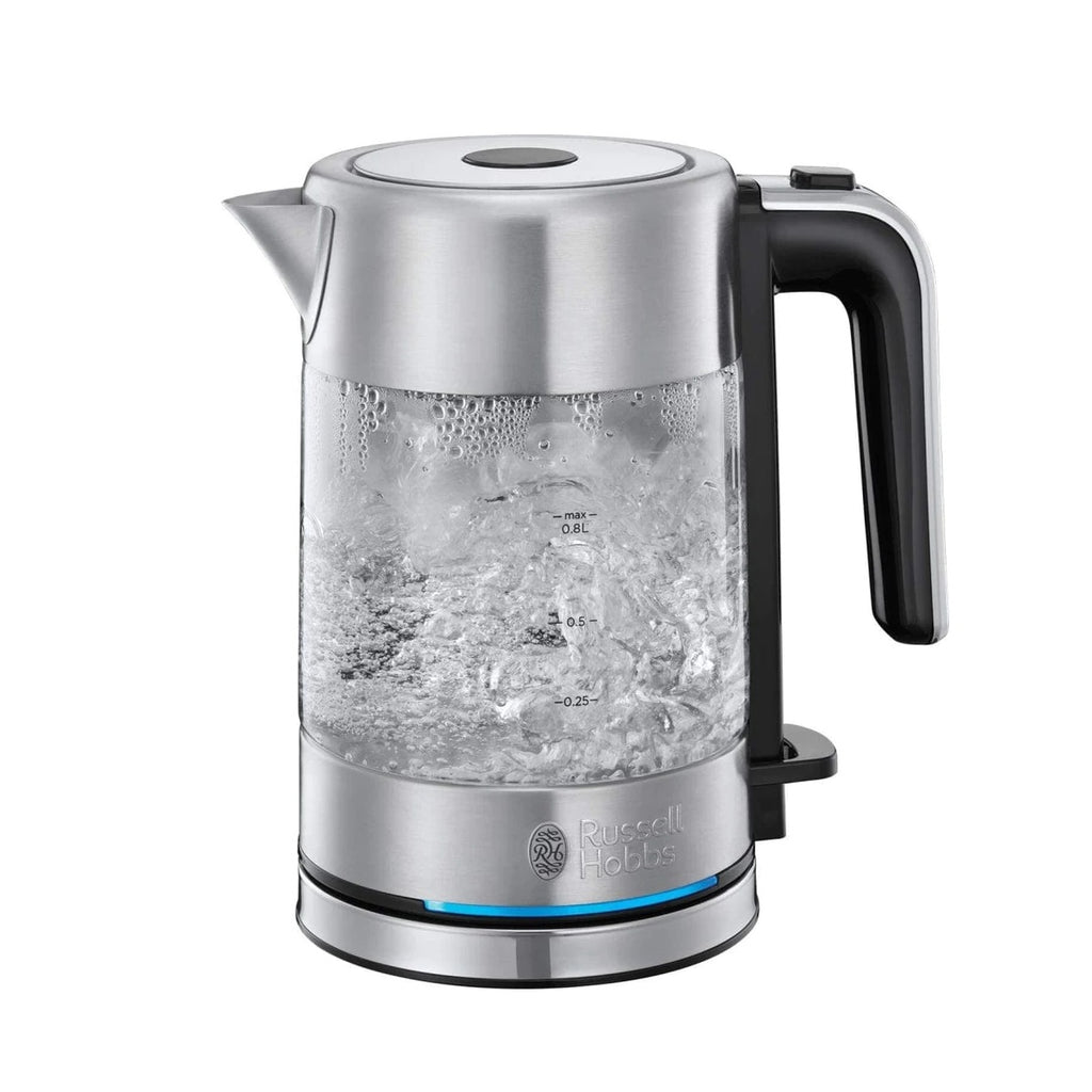 Russell Hobbs Mini Compact Home Glass Kettle 0.8L