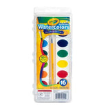 Crayola 8 Ct. Washable Watercolor Pans With Plastic Handled Brush