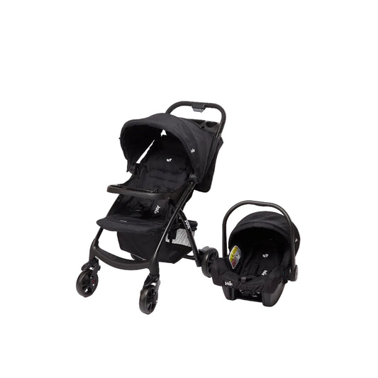 Joie Muze LX Black 2-Piece Travel System with Sun Canopy (Upto 3 years) (Black)