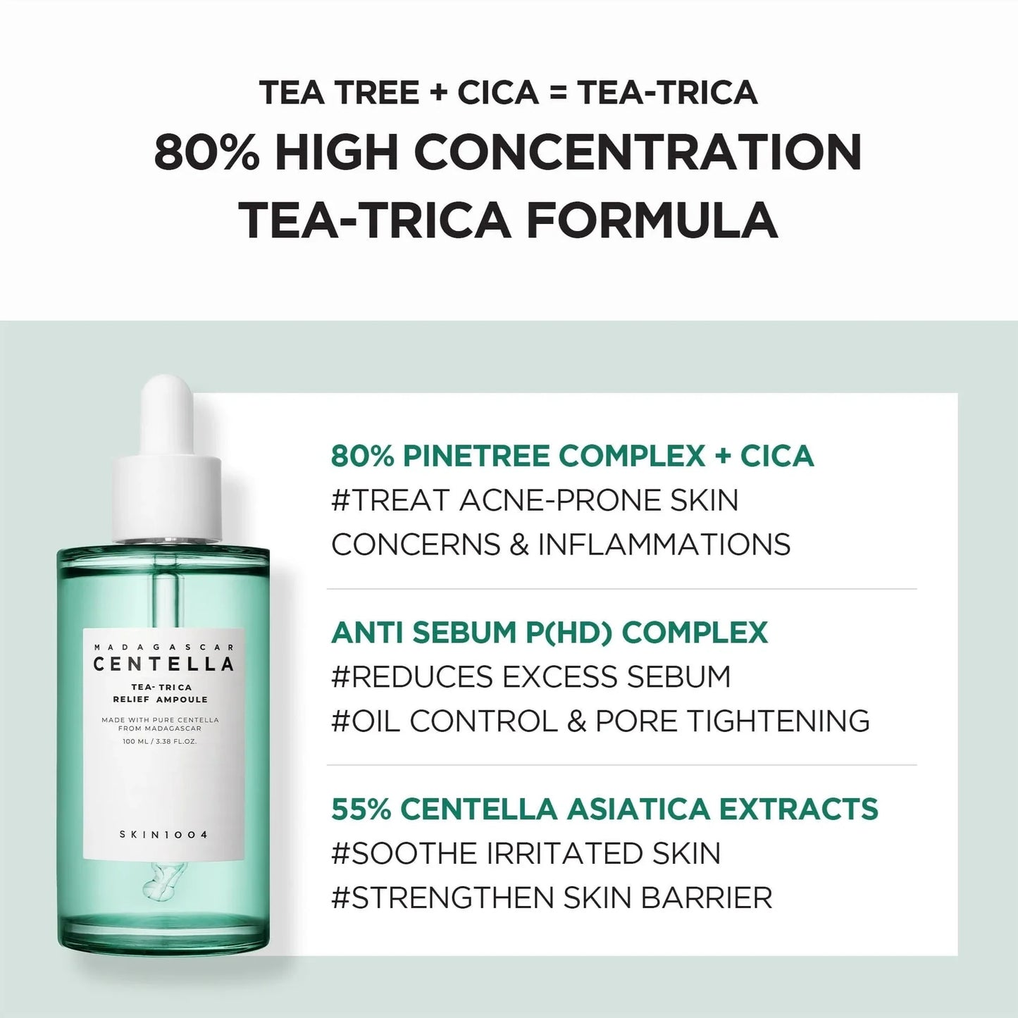 SKIN1004 Madagascar Centella Tea-Trica Relief Ampoule 100ml