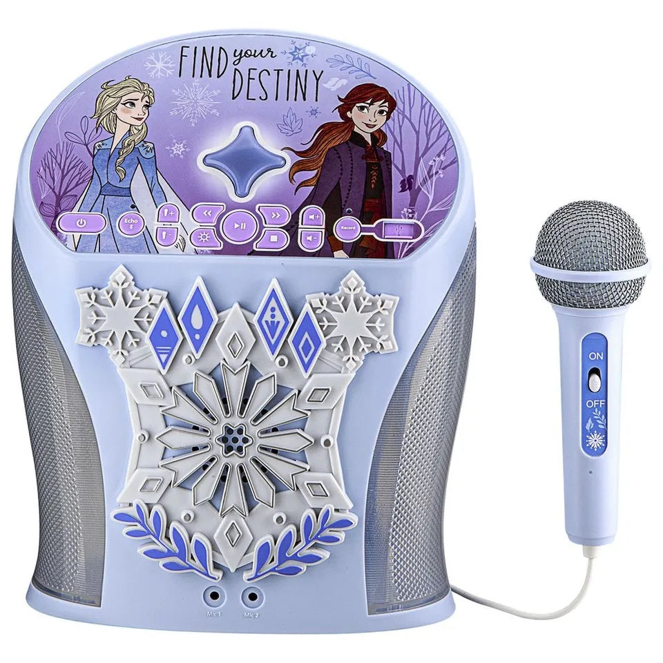 KIDdesigns Disney Frozen Bluetooth Karaoke Machine w/ Microphone