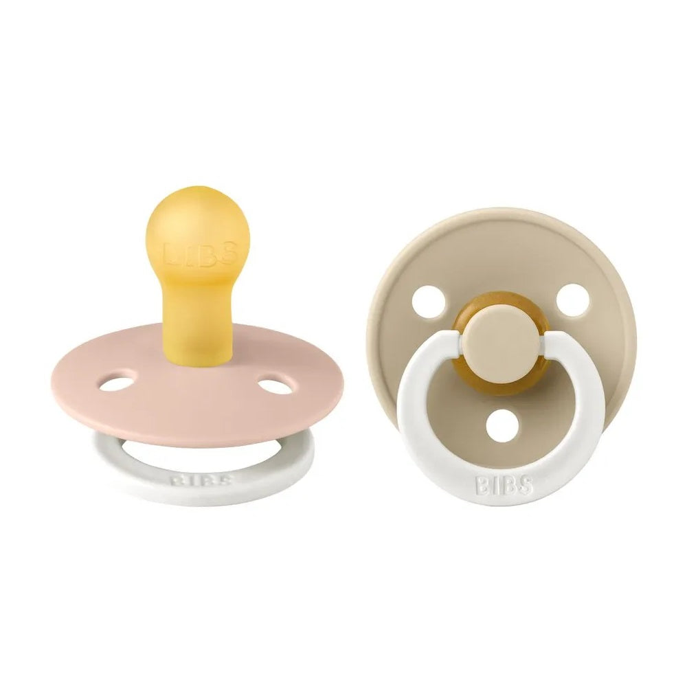 Bibs - Glow Colour S1 Pacifiers - Pack of 2 - Blush/Vanilla