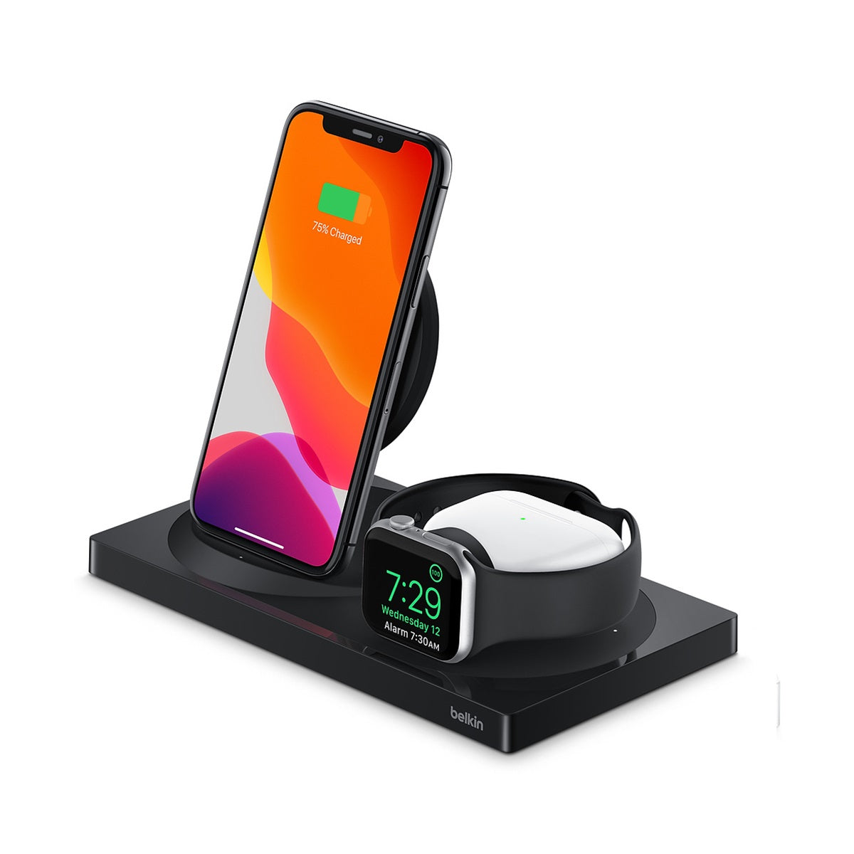 Belkin 3-IN-1 10W Wireless Charging Station For iPhone/ Apple Watch - Black