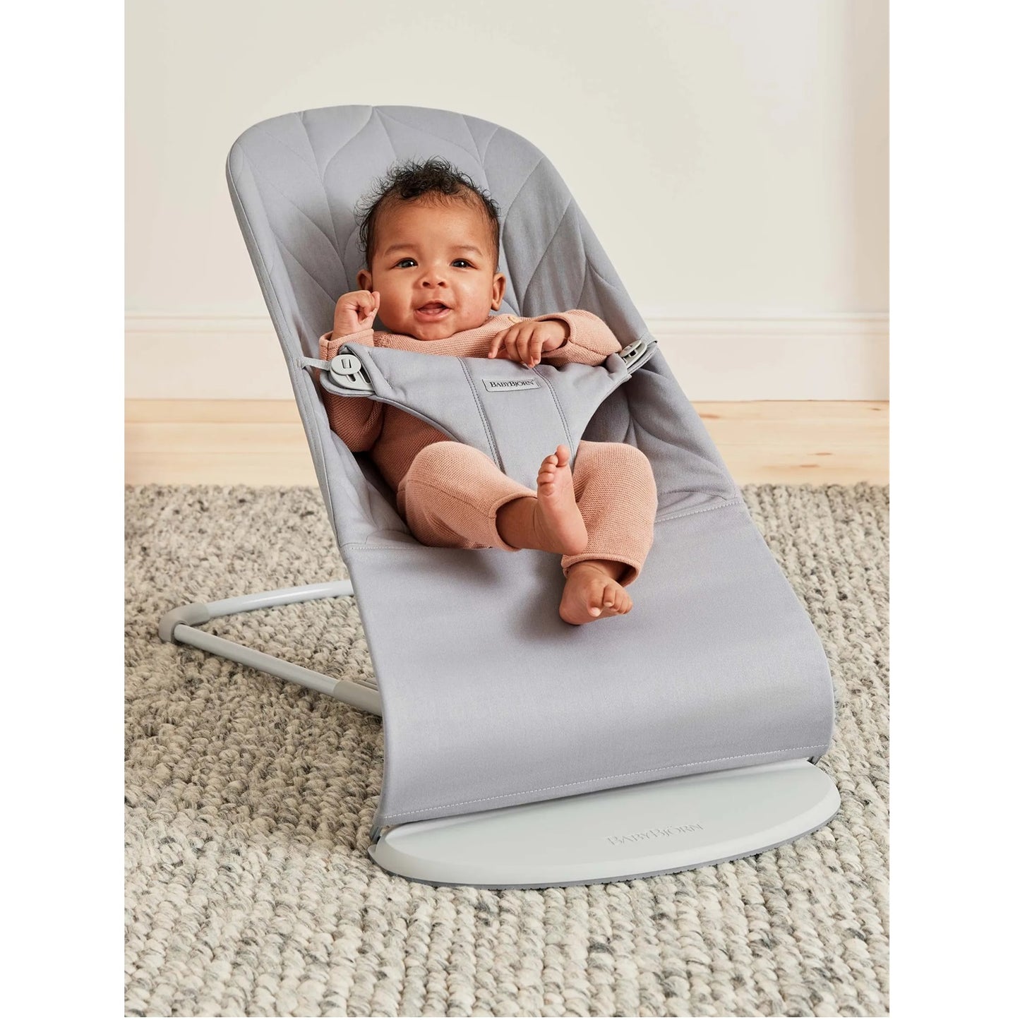 BabyBjorn Bouncer Bliss Woven Petal Quilt - Light Grey