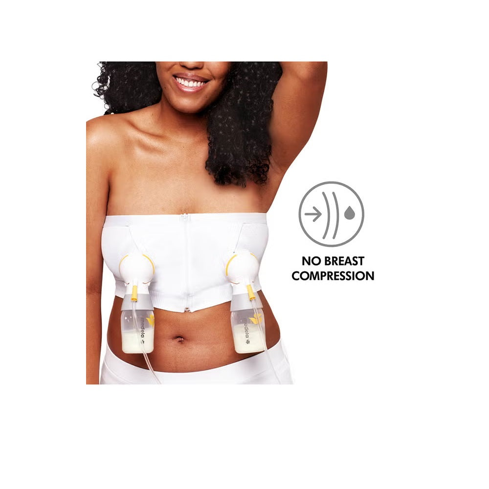 Medela Easy Expression Hands-Free Pumping Bra White Extra Large