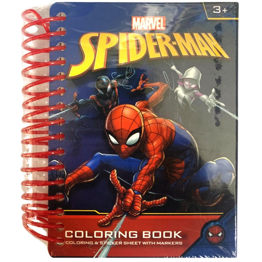 Marvel A6 Size -Marvel Spiderman Activity Book with Markers and stickers