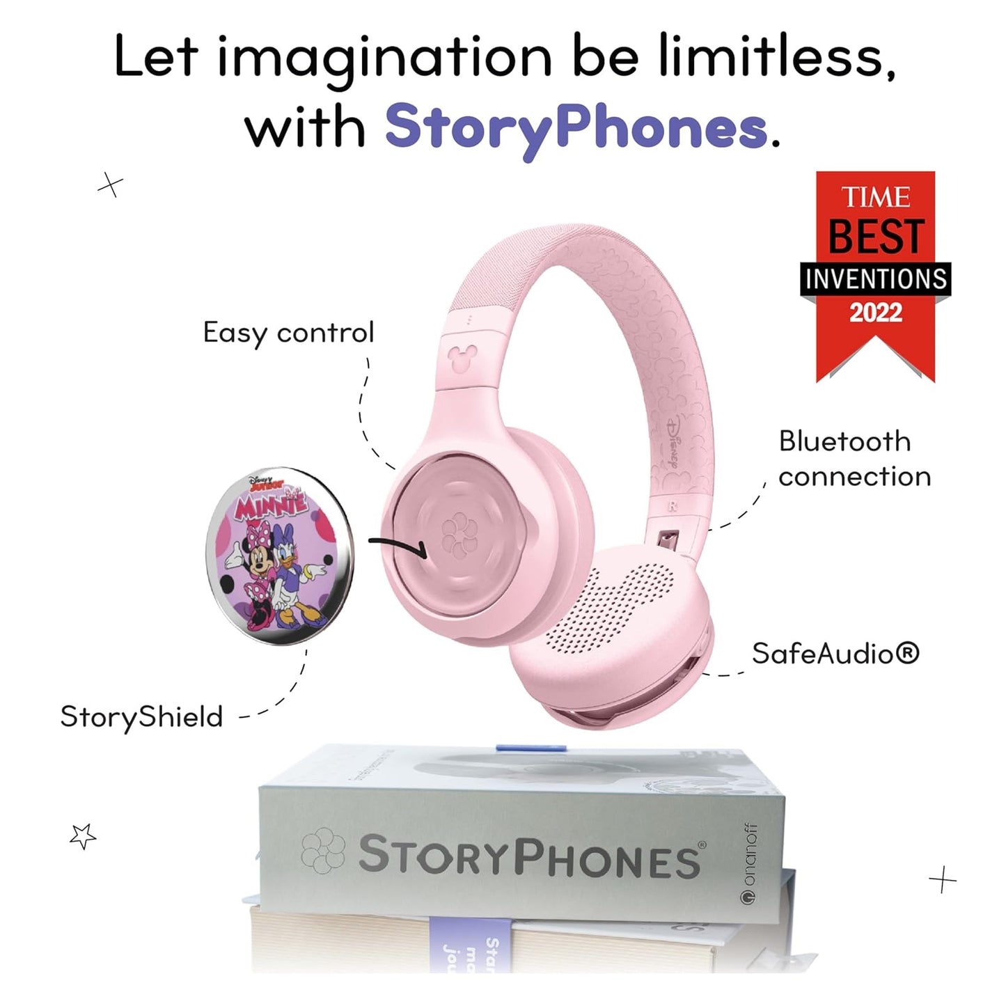 STORYPHONES - Disney Edition Headphones With 1 Minney Magical Tales Disk - Rose Pink