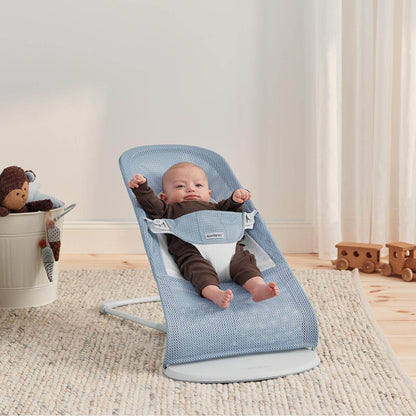 BabyBjorn Bouncer Balance Soft, Mesh, Sky Blue/ White