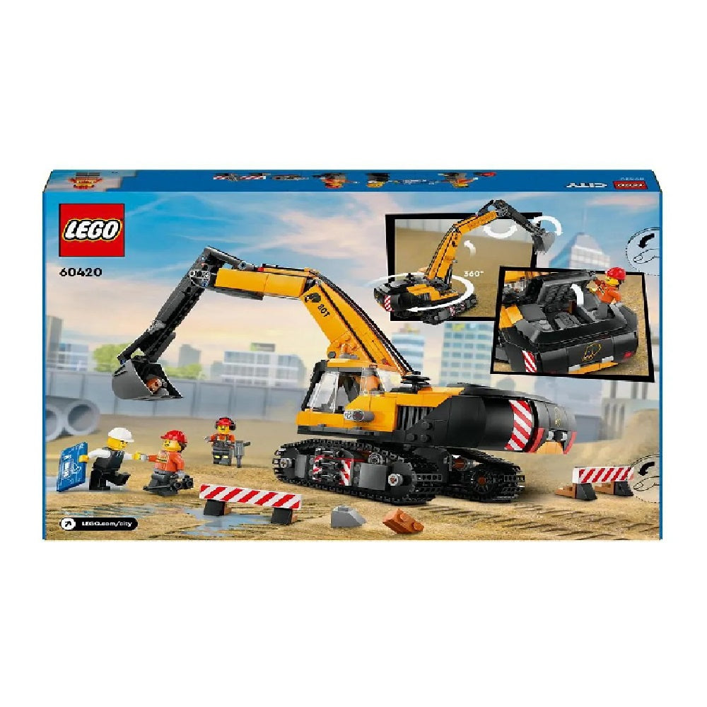 LEGO 60420 Yellow Construction Excavator