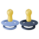 Bibs - Pacifier Size 2 - 6-18M - Pack of 2 - Sky Blue/Steel Blue