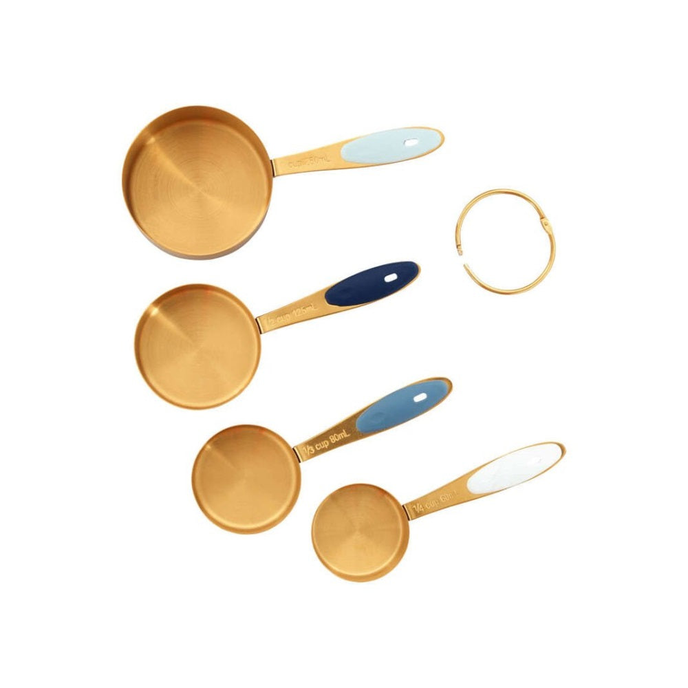 Wilton Navy & Gold Nesting Measuring Cups, Set of 4
