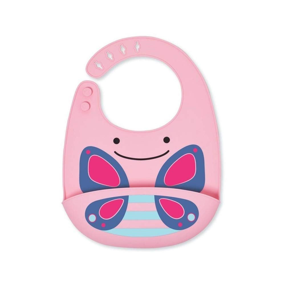 Skip Hop - Zoo Fold & Go Silicone Bib - Butterfly