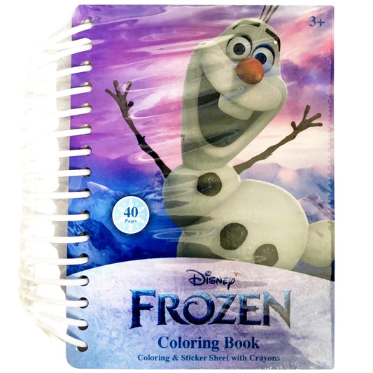 Disney Frozen 2 A6 Size - Frozen Coloring Book with Colored Crayons and stickers