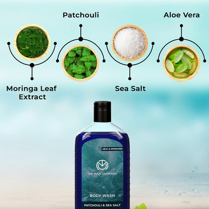 THE MAN COMPANY Patchouli & Sea Salt Body Wash - Pack Of 2 200ml