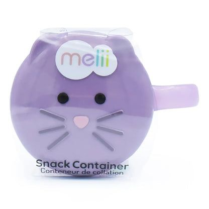 Melii - Snack Container w/ Finger Trap - Purple Cat