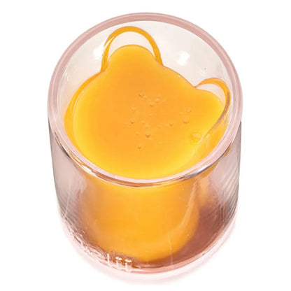 Melii - Double Walled Bear Cup - 145 ml - 2pcs - Purple/Pink