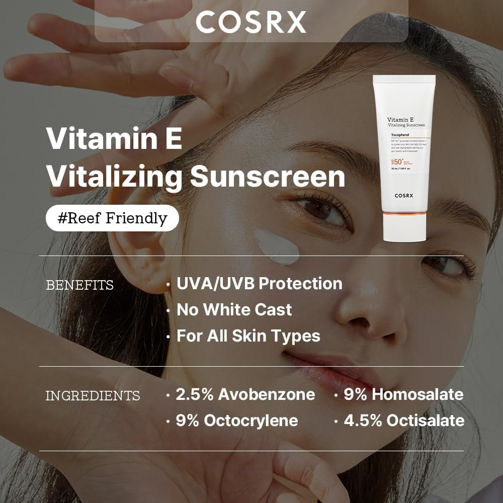 COSRX Vitamin E Vitalizing Sunscreen SPF 50+ 50ml