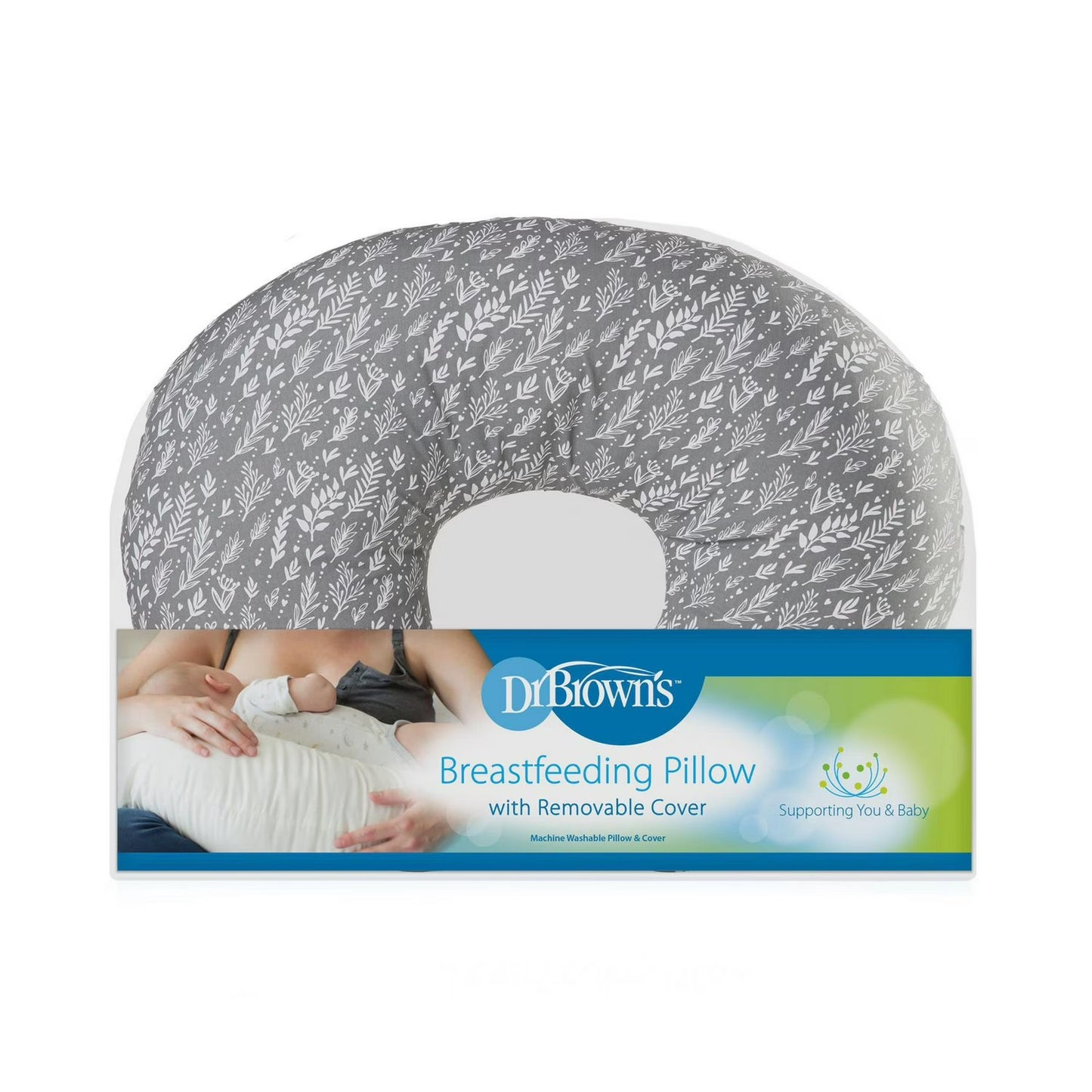 Dr. Brown's Ergonomic Breastfeeding Pillow - Grey