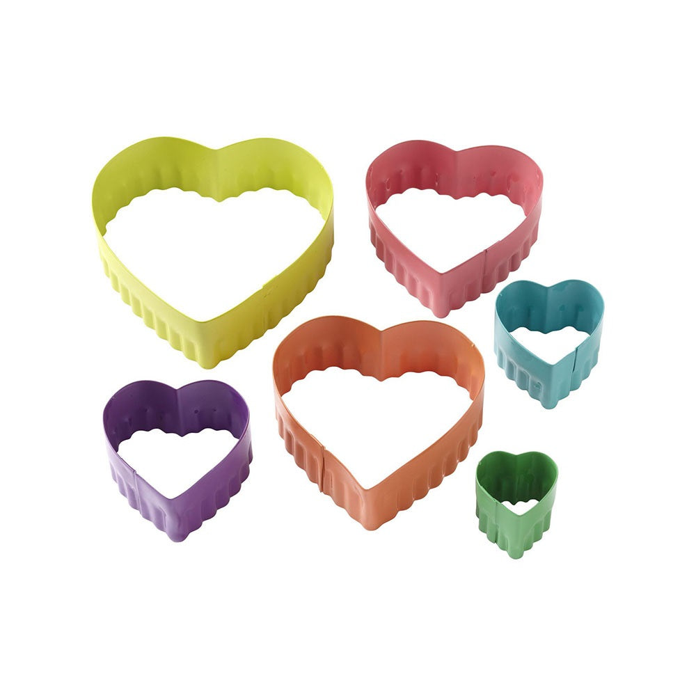 Wilton Heart Fondant Double Cut-Outs, Set of 6