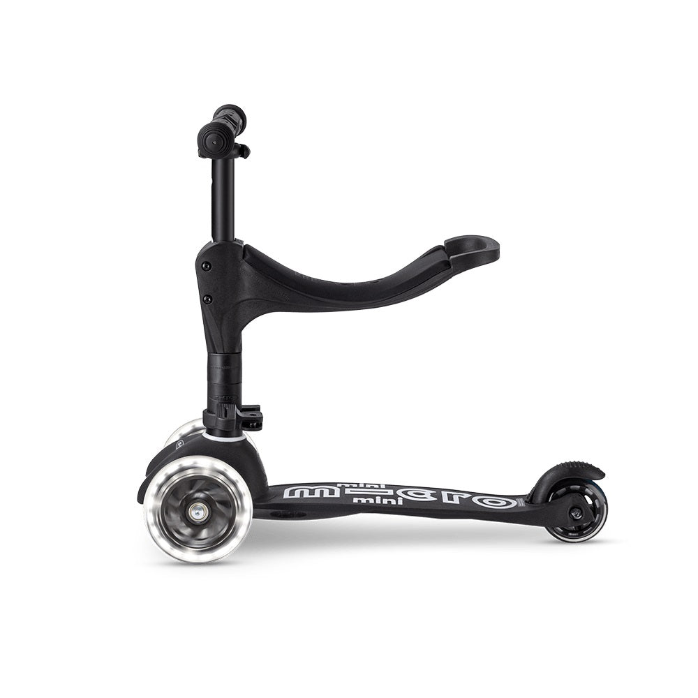 Micro - Mini 3-in-1 Deluxe Eco LED Scooter - Black