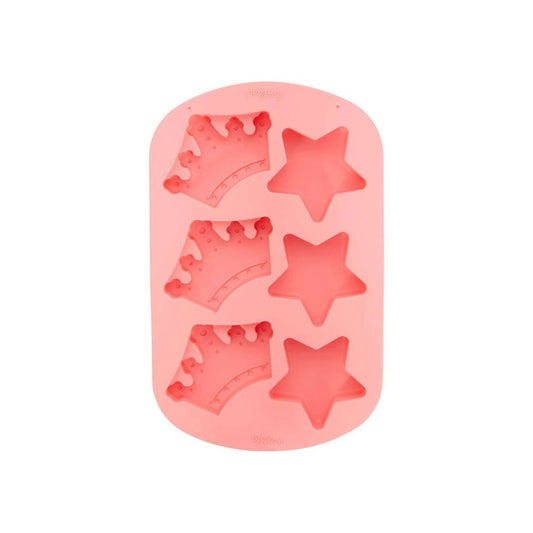 Wilton Royal Crowns and Stars Silicone Cake Mold, 6 Cavities