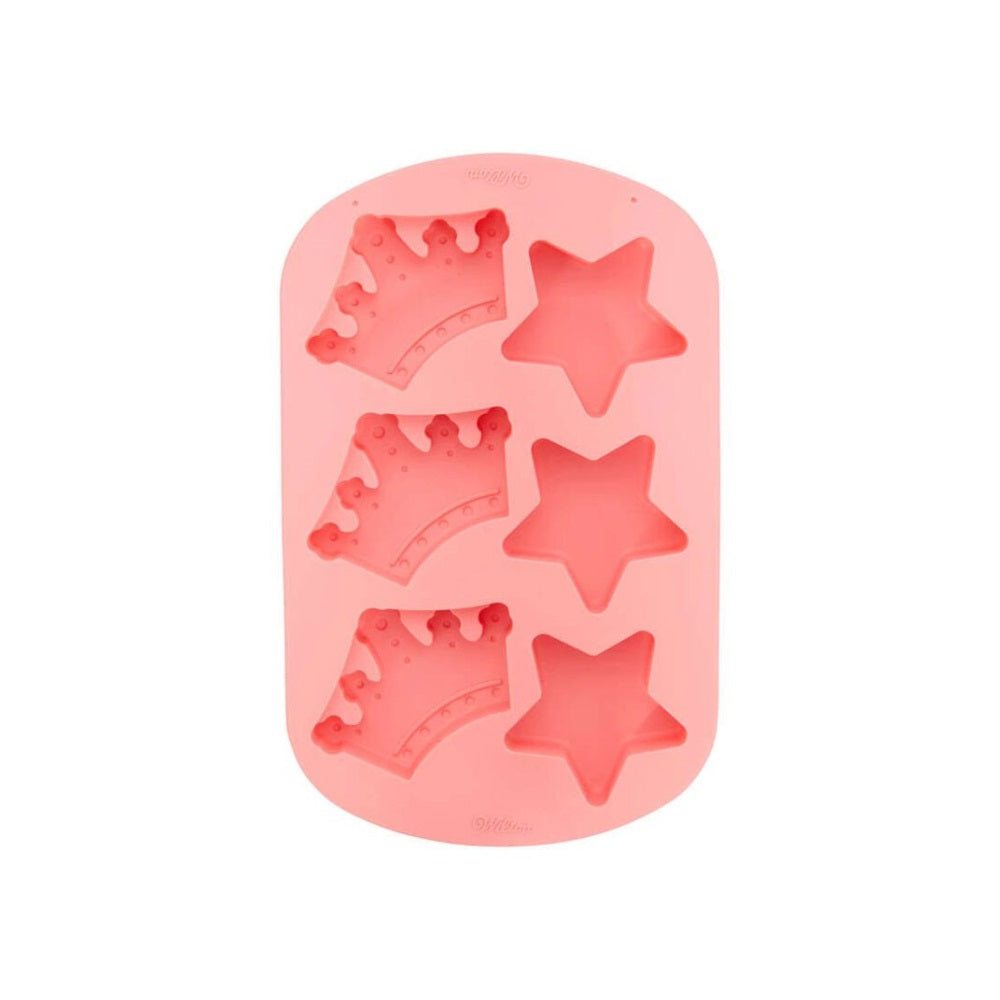 Wilton Royal Crowns and Stars Silicone Cake Mold, 6 Cavities