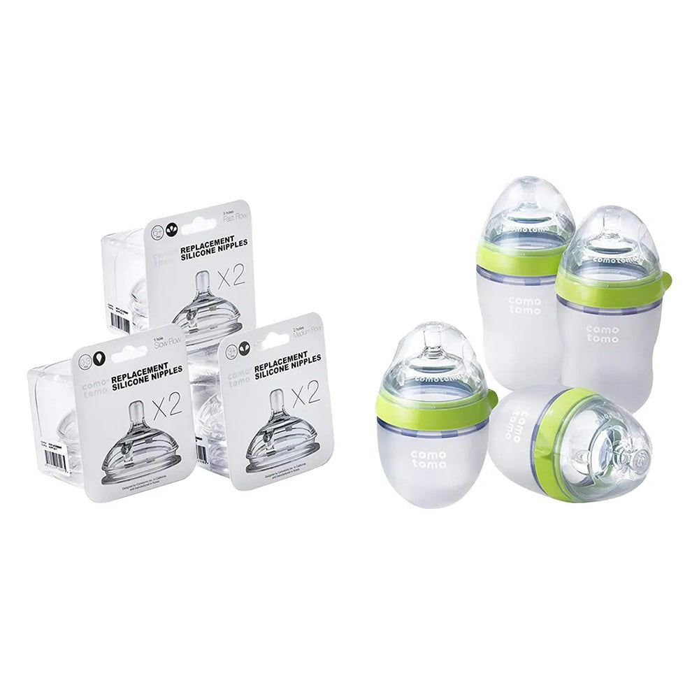 Comotomo - Baby Feeding Bottle Bundle - Green