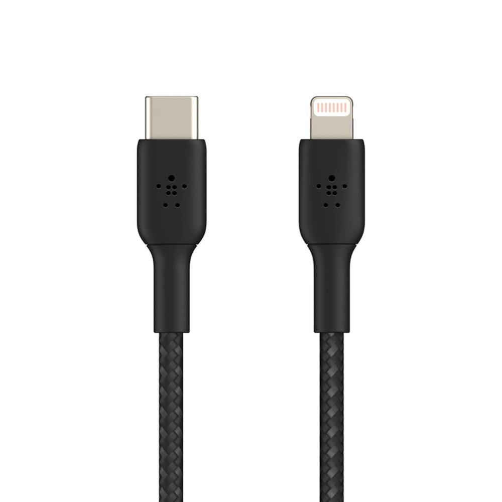 كابل Belkin BOOST CHARGE™ Lightning إلى USB-C مضفر، 2 متر، أسود