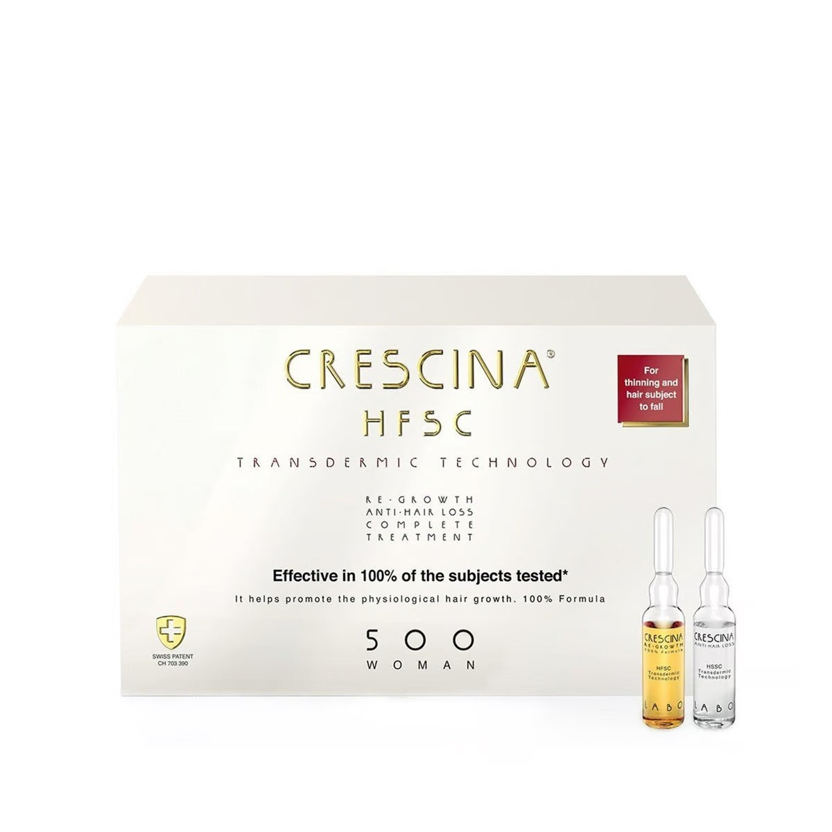 Crescina Transdermic Hfsc Complete Treatment Ampoules for Women 500 (Intermediate Stage)