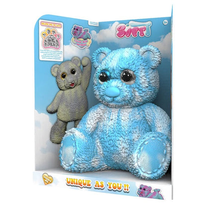 Soft T - Open Display Box Packing Bear Toy - Blue - 28 cm