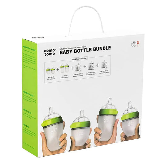 Comotomo - Baby Feeding Bottle Bundle - Green