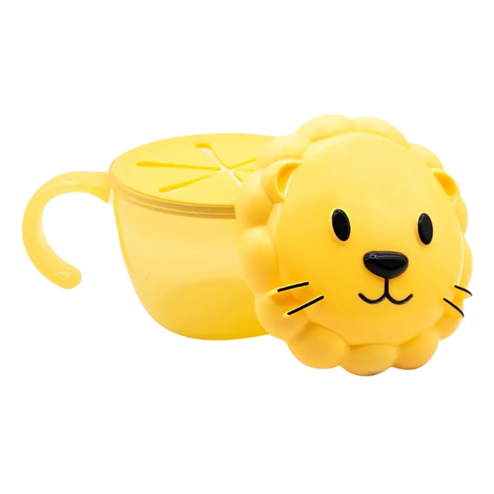 Melii - Snack Container w/ Finger Trap - Yellow Lion