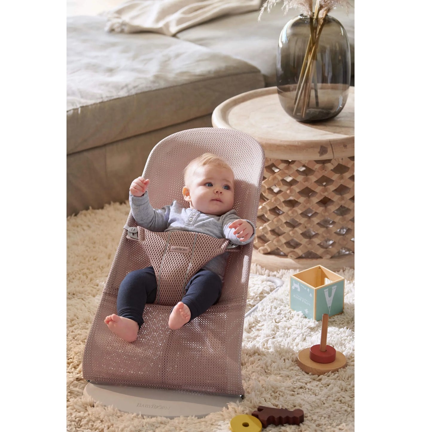 BabyBjorn Bouncer Bliss Mesh - Dusty Pink