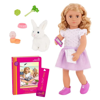 Our Generation - Jabby Doll Deluxe Pet Lover Doll W/ Book