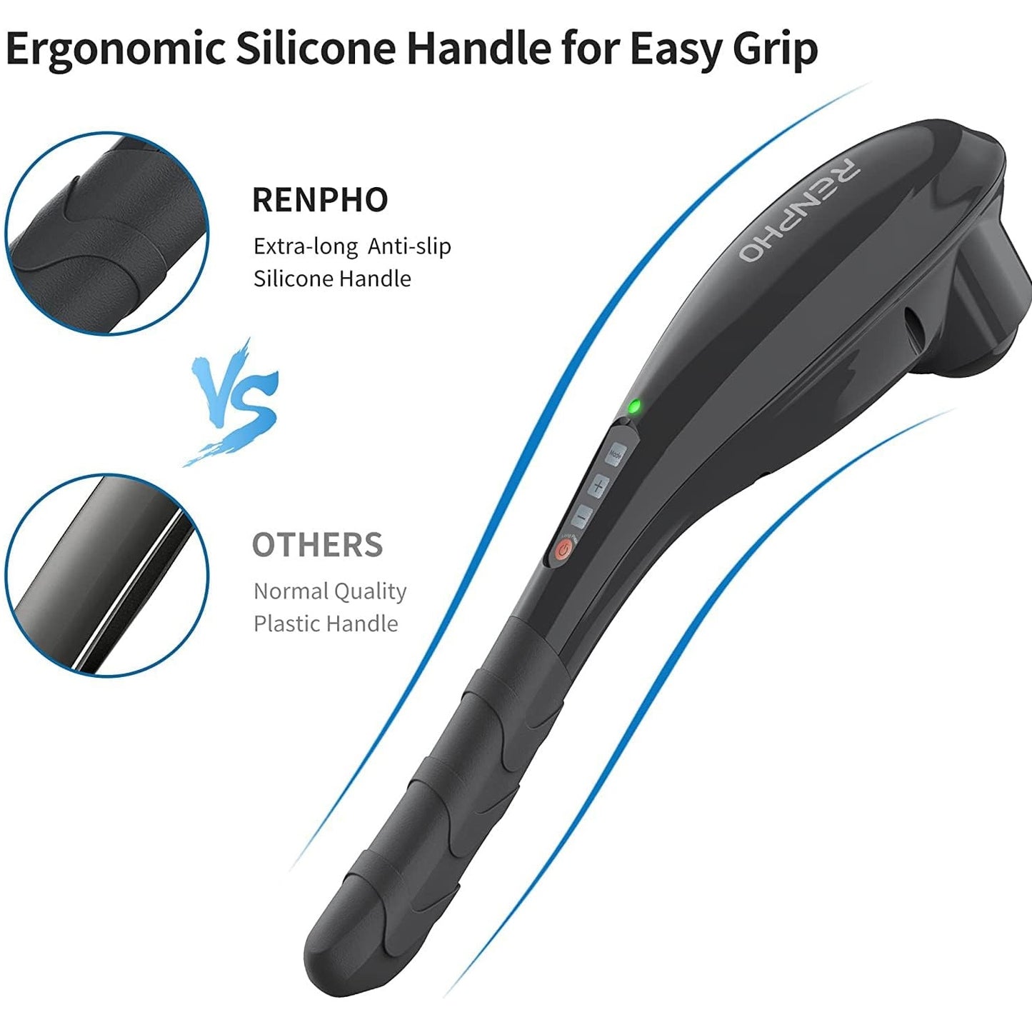 Renpho Rechargeable Hand Held Deep Tissue Massager - Black