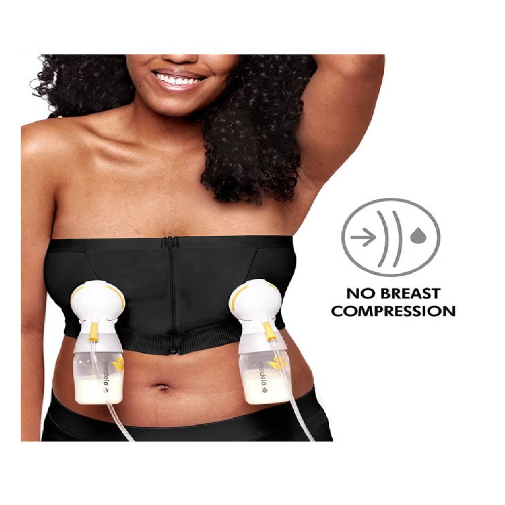 Medela Easy Expression Hands-Free Pumping Bra Black Extra Large