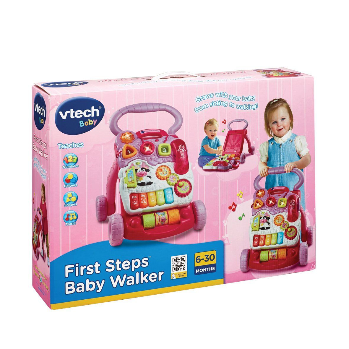 Vtech First Step Baby Walker Pink flitit