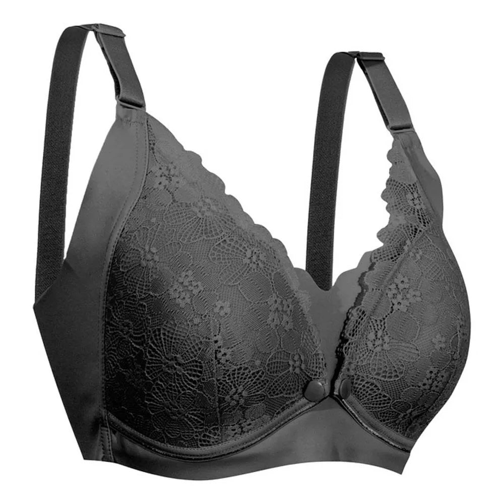 Okus - Pretty Lace Maternity & Nursing Bra - Black - XX Large