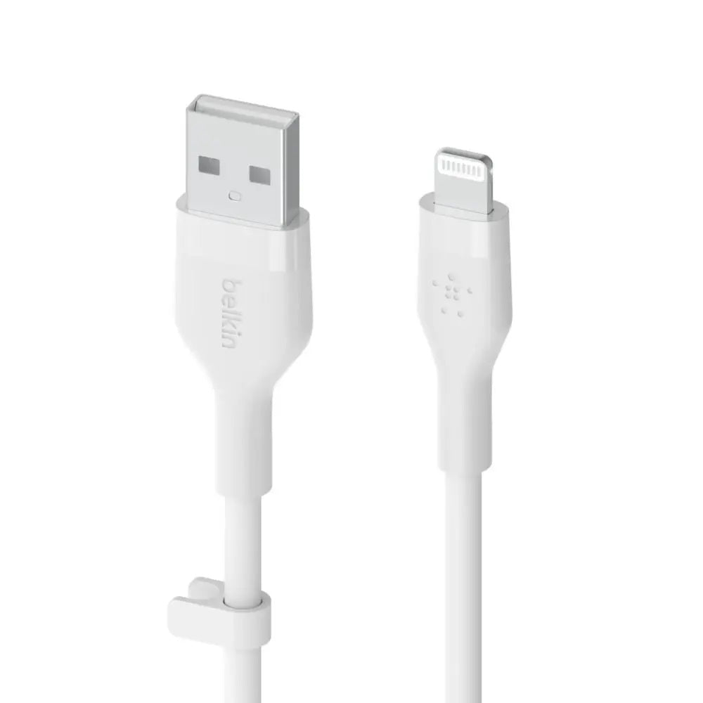 Belkin Boost Charge Flex USB-A Cable with Lightning Connector 1M, White