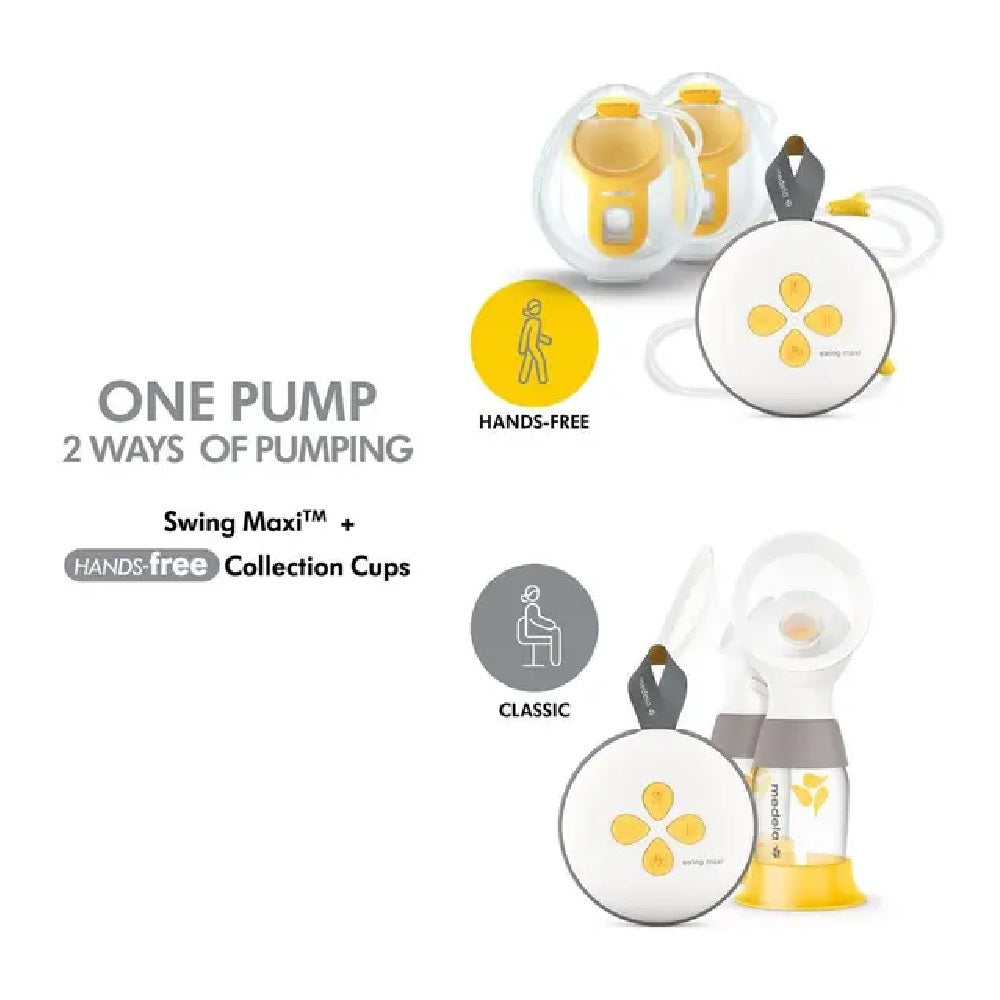 Medela - Swing Maxi Double Electric Breast Pump + Hands-free Breast Milk Collection Cups