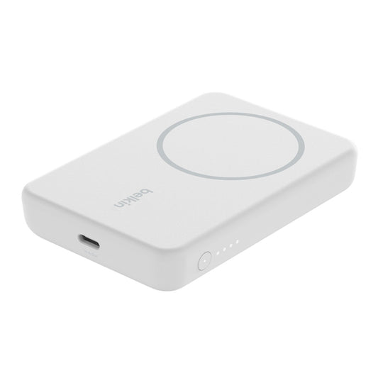 Belkin 5K Magnetic Wireless Power Bank + Kick Stand, White