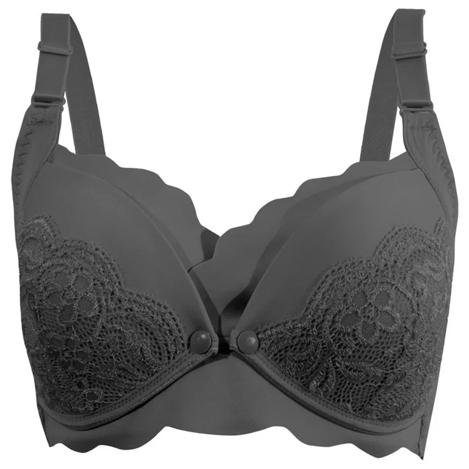 Okus - Elegant Seamless Maternity & Nursing Bra - Black - Small