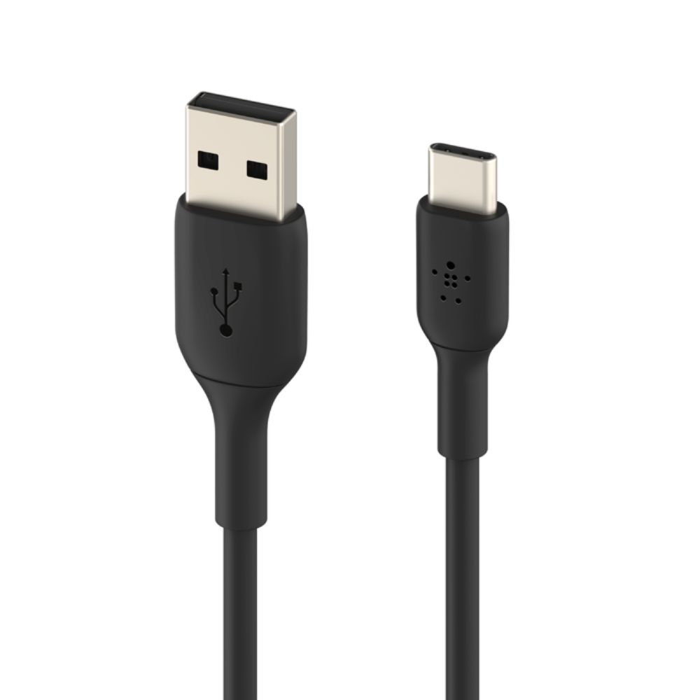 كابل Belkin PVC C-USB A بطول 1 متر باللون الأسود (BL-CBL-USB.C-USB.A-1M-BLK)