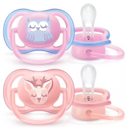 Philips Avent SIL Ultra Air Free Flow Soother - 0-6M - Deco - 2 pcs