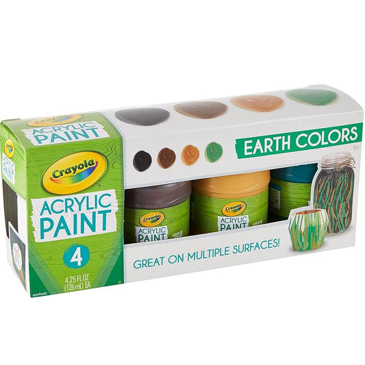 Crayola Multi-Surface Acrylic Earth Colors 4pc