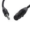 Enova 10 Meters XLR Female to 1/4" Plug 3-Pole Microphone Cable 3-Pin Analogue & AES With Velcro