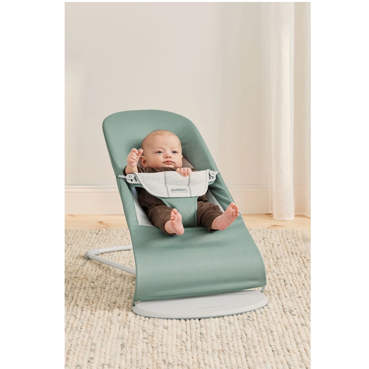 BabyBjorn Bouncer Balance Soft Woven/Jersey - Light Sage/Grey